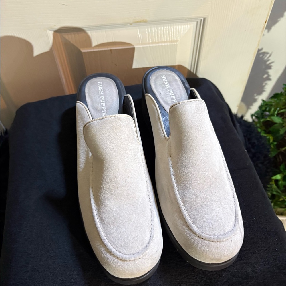 Hush Puppies Men's Cream Slip-On Shoes